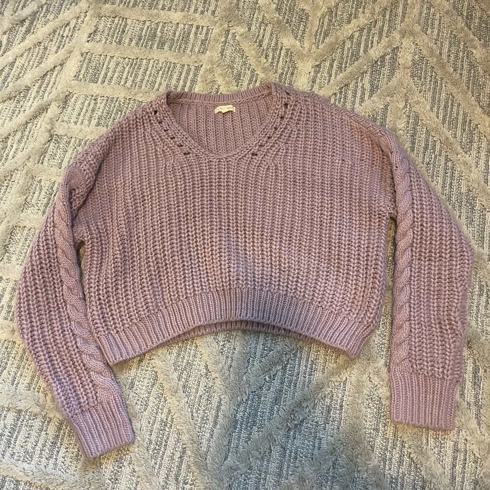 Purple knit sweater